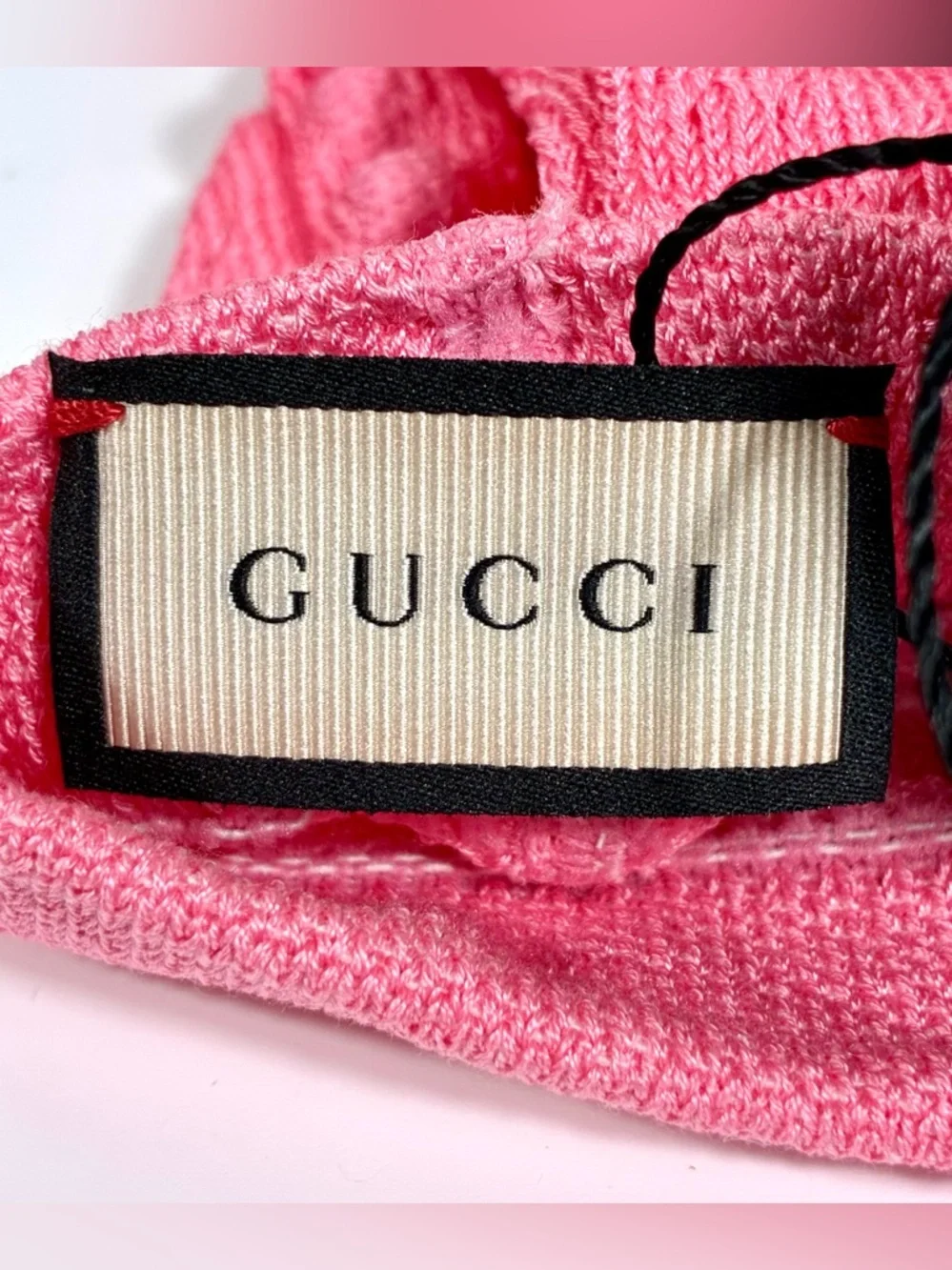 Gucci Chevron Knit Tights Pink Roseate Small NEW Box Included